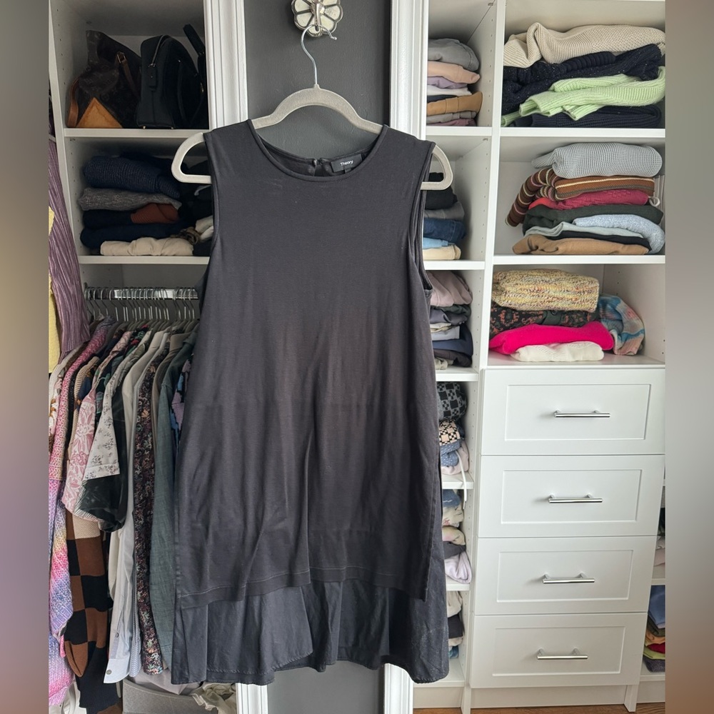 Theory black two-layer dress - size M